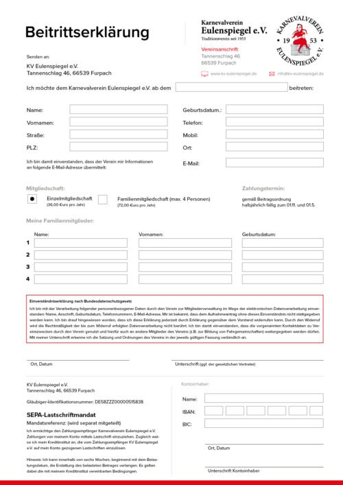 Mitglied werden 1 KVE-Beitrittserklaerung